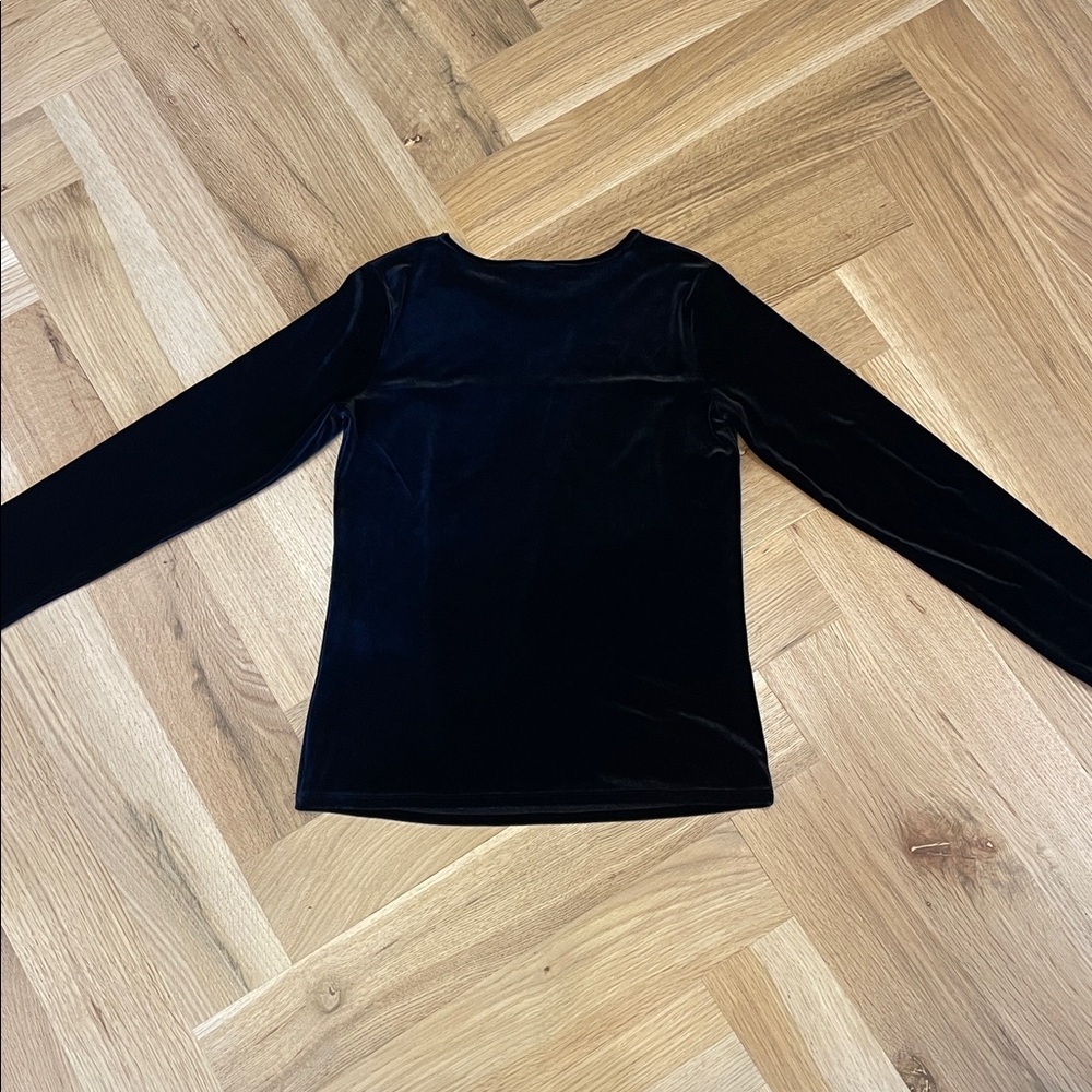Perfectly Dressed Girls Black Velvet Top - Picture 4 of 4